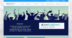 Desktop Screenshot of aimhigherlondonsouth.org.uk