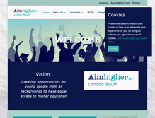 Tablet Screenshot of aimhigherlondonsouth.org.uk
